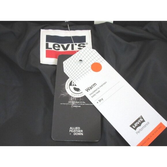 Levi's Women's Performance Down Filled Insulated Puffer Jacket Black NWT - Picture 6 of 8